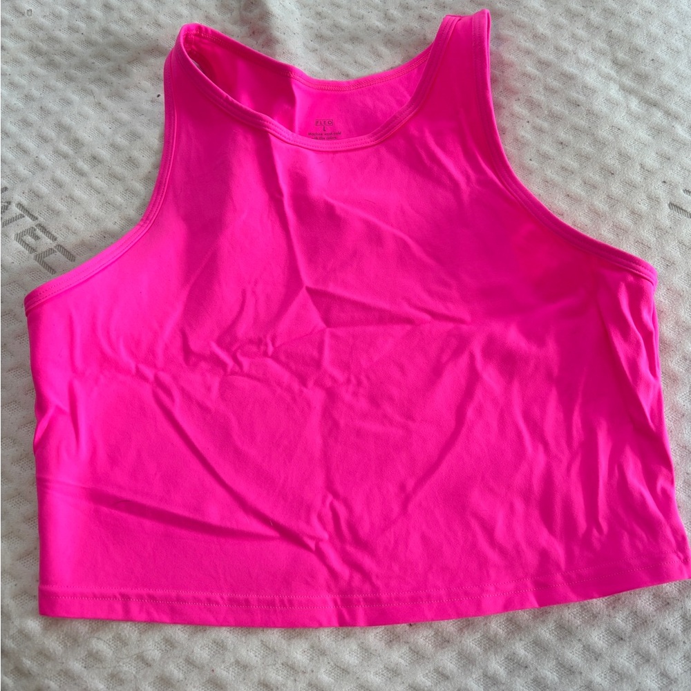 Pink Athletic Crop Top